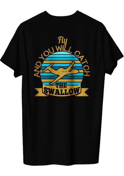 Erkek Havacılık Temalı Regular Tişört