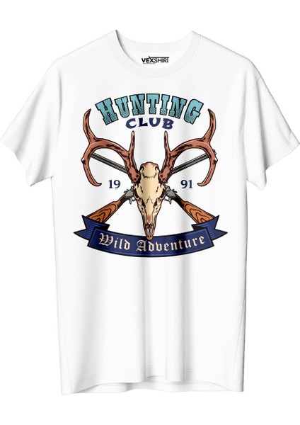 Erkek Avcılık Temalı Regular Tişört
