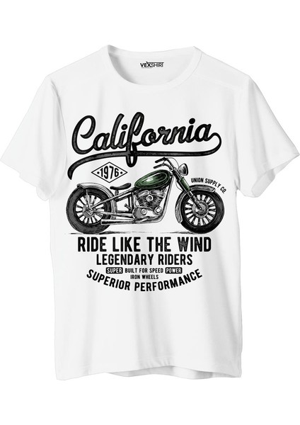Kadın Motorsiklet Temalı Regular Tişört
