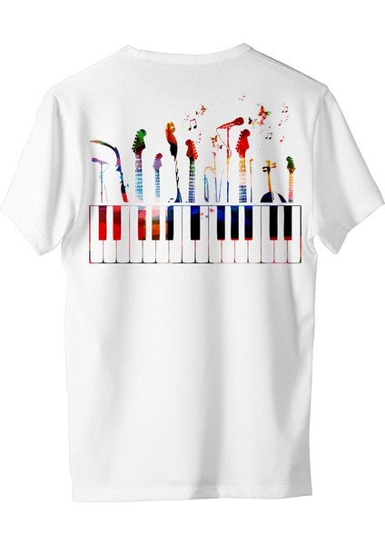 Kadın Müzik Temalı Regular Tişört
