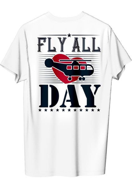 Erkek Havacılık Temalı Regular Tişört