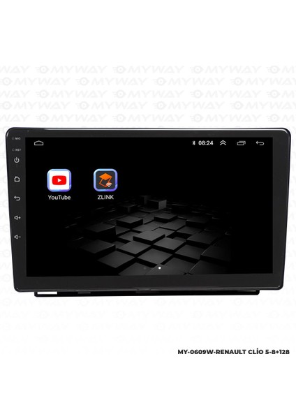 Renault Clio 5 Android 12 Multimedya Carplay 4gb RAM+64GB HDD Navigasyon Ekran