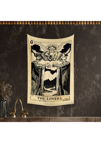 Tarot Kartı The Lovers Duvar Örtüsü Halısı