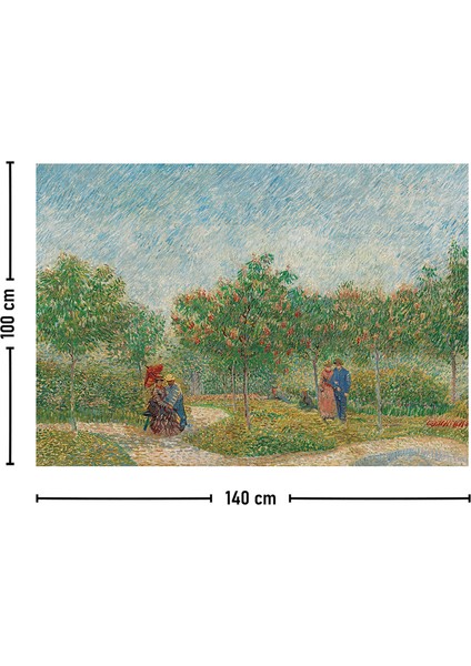 Van Gogh Çiftler Bahçesi Duvar Örtüsü Halısı