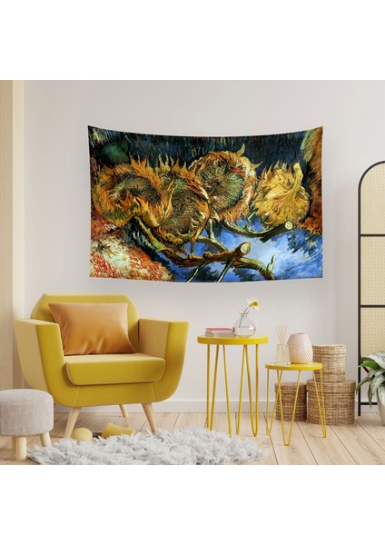 Van Gogh Ayçiçekleri Duvar Örtüsü Halısı