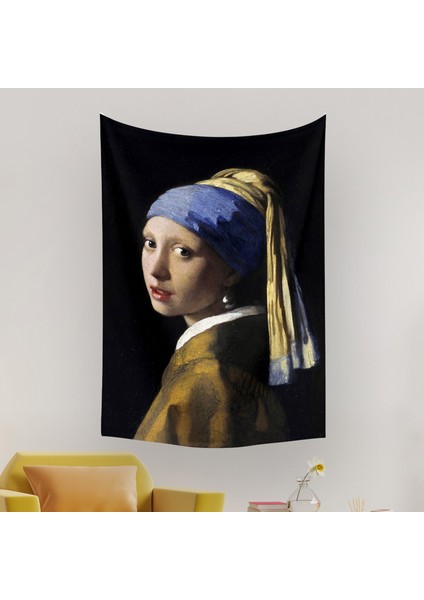 Inci Küpeli Kız Johannes Vermeer Duvar Örtüsü Halısı