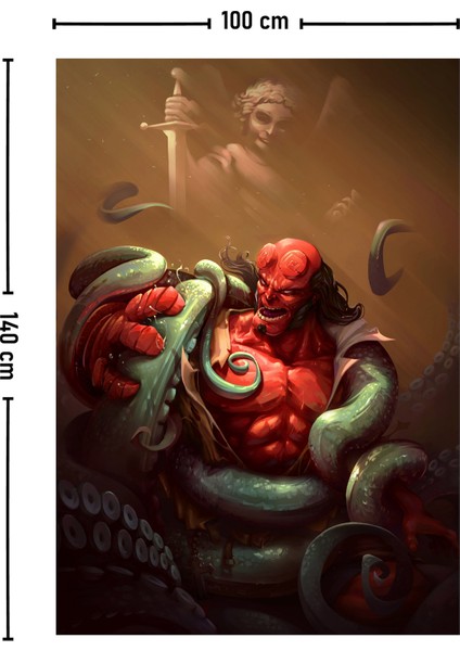 Hellboy Dc Duvar Örtüsü Halısı