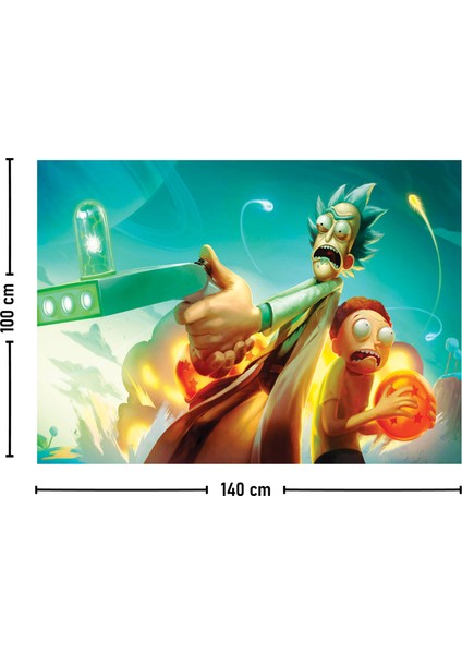 Rick And Morty Duvar Örtüsü Halısı