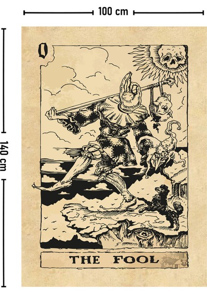 Tarot Kartı The Fool Duvar Örtüsü Halısı
