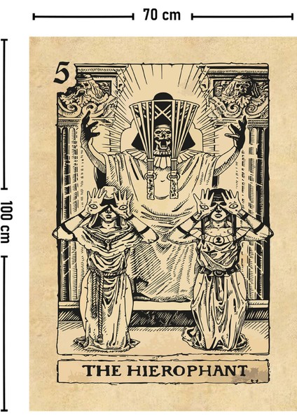 Tarot Kartı The Hierophant Duvar Örtüsü Halısı