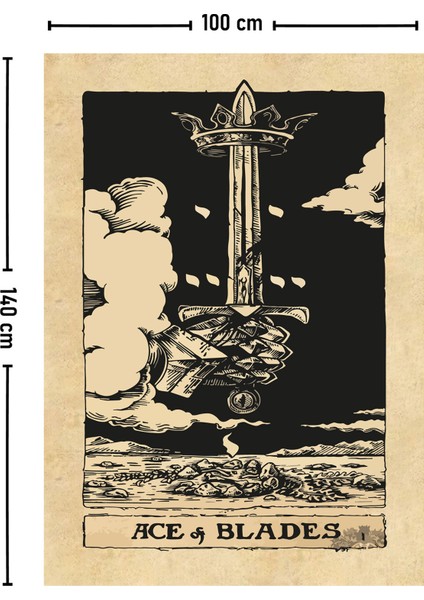 Tarot Kartı Ace Of Blades Duvar Örtüsü Halısı fiyatları