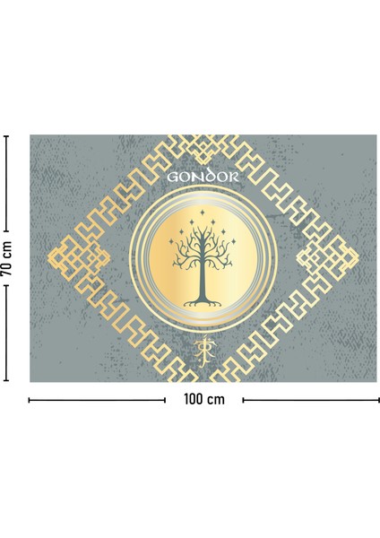 Yüzüklerin Efendisi Gondor Tolkien Duvar Örtüsü Halısı