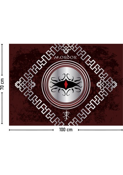 Yüzüklerin Efendisi Mordor Tolkien Duvar Örtüsü Halısı