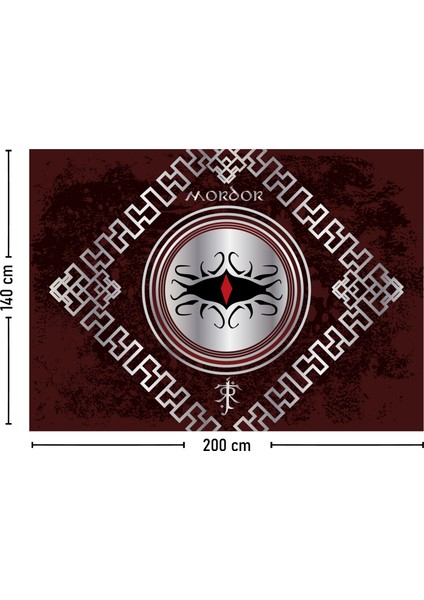 Yüzüklerin Efendisi Mordor Tolkien Duvar Örtüsü Halısı