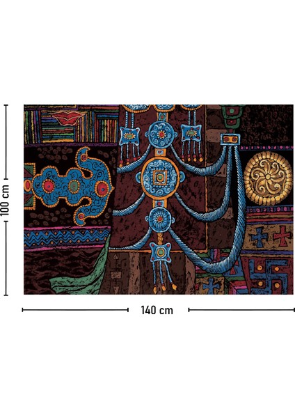 Tibet Etnik Desen Budist Thangka ve Mandala Bohem Duvar Örtüsü Halısı modelleri