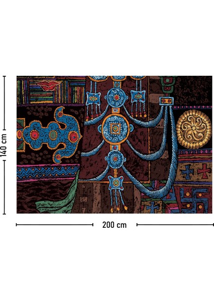 Tibet Etnik Desen Budist Thangka ve Mandala Bohem Duvar Örtüsü Halısı fırsatları