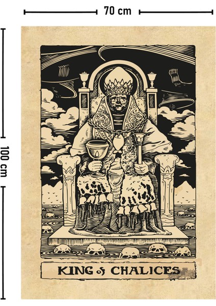 Tarot Kartı King Of Chalices Duvar Örtüsü Halısı
