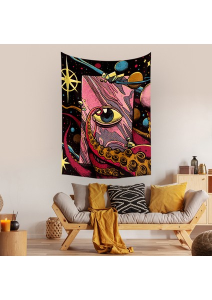 Kozmik Göz Psychedelic Duvar Örtüsü Halısı