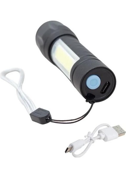 PM-4525 Power Ledli USB Şarjlı Mini El Feneri