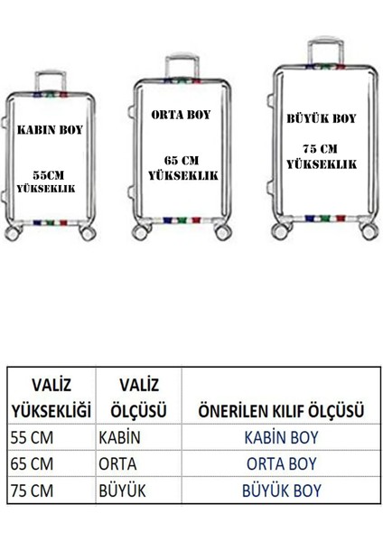 Kapadokya Desenli Valiz Kılıfı