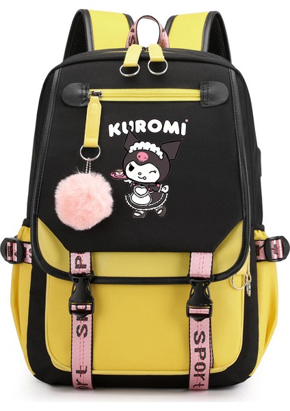 Kulomi Okul Çantası Ortaokul Kadın Kore Versiyonu Büyük Kapasiteli Rahat Hafif Sırt Çantası Ilkokul Öğrencileri Üçüncü Ila Altıncı Sınıf Sırt Çantası (Yurt Dışından)