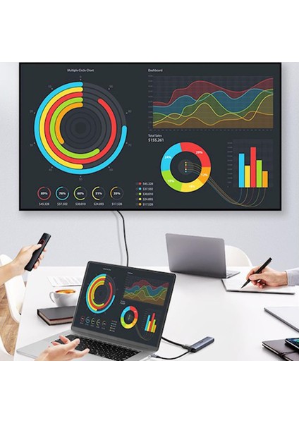 Type-C To 3*usb 3.0 4K 60Hz HDMI RJ45 1000MBPS Ethernet Dönüştürücü Çoklayıcı Hub Adaptör indirimleri