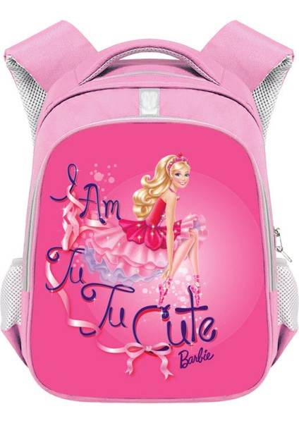 Barbie Kız Okul Çantası Barbie Polyester Yansıtıcı Şerit Sırt Çantası Büyük Kapasiteli Öğrenci Sırt Çantası (Yurt Dışından)