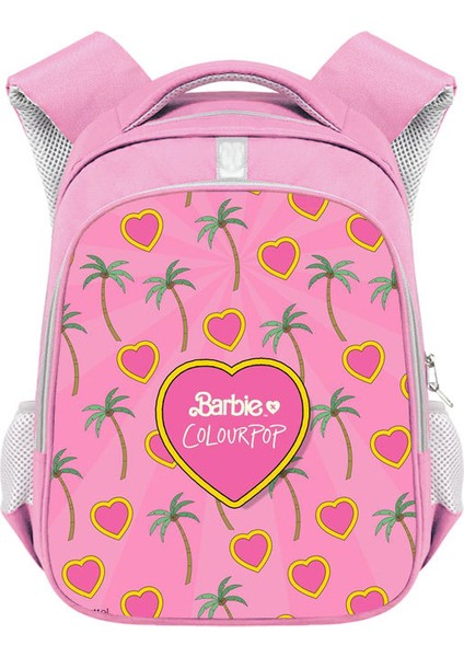 Barbie Kız Okul Çantası Barbie Polyester Yansıtıcı Şerit Sırt Çantası Büyük Kapasiteli Öğrenci Sırt Çantası (Yurt Dışından)