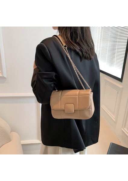 Kadın Omuz Çantası Messenger Çanta Tek Renk Zincir Çanta Basit Günlük (Yurt Dışından) indirimleri