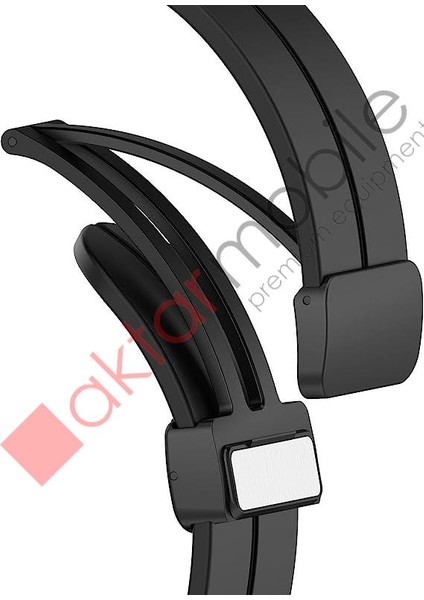 Redmi Watch 3 Active Uyumlu Silikon Kordon Magnetik D Tokalı Spor Kayış Mıknatıslı Toka