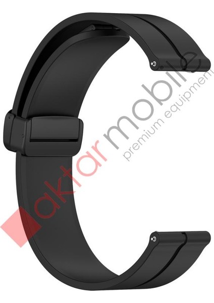 Redmi Watch 3 Active Uyumlu Silikon Kordon Magnetik D Tokalı Spor Kayış Mıknatıslı Toka