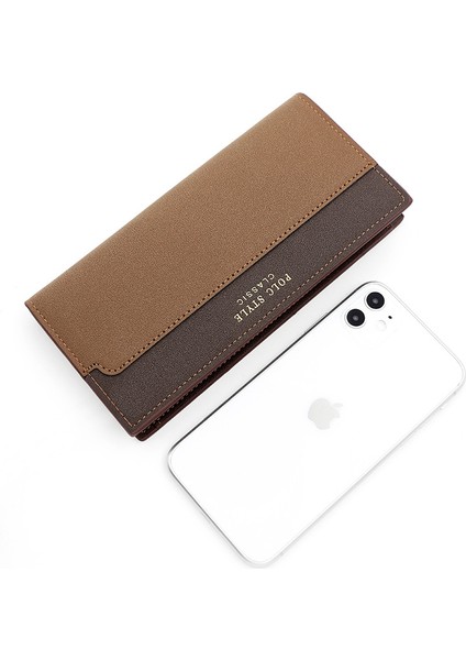 Çift Renk Erkek Uzun Cüzdan (Yurt Dışından) fırsatları