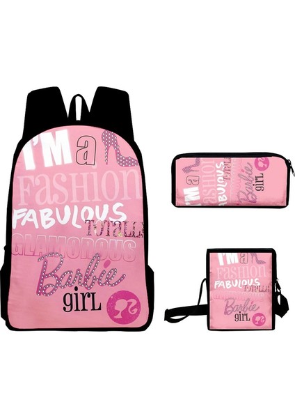 Serisi Resim Kampüs Sırt Çantası 3D Oxford Kumaş Okul Çantası Üç Parçalı Okul Çantası Kalem Kutusu (Yurt Dışından)