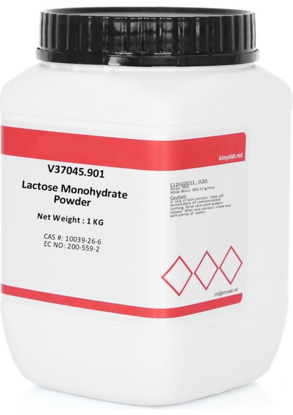 Laktoz Monohidrat 1 kg - 1 Kg/HDPE Şişe - Cas No : 10039-26-6