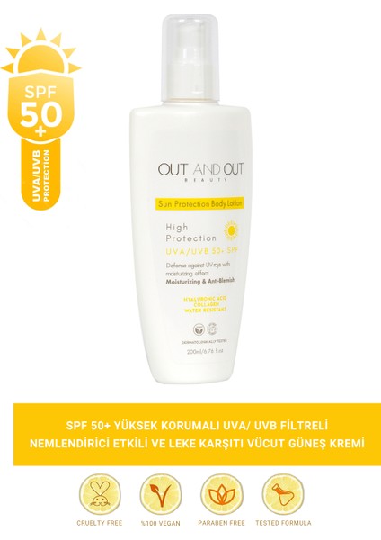 Güneş Koruyucu Vücut Kremi - Sun Protection Body Lotion 50+ Spf 200 ml