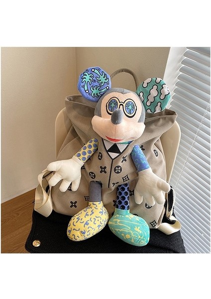 Kanvas Bebek Kontrast Renkli Öğrenci Okul Çantası (Yurt Dışından)