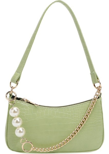 Timsah Inci Zincir Koltuk Altı Çantası (Yurt Dışından)