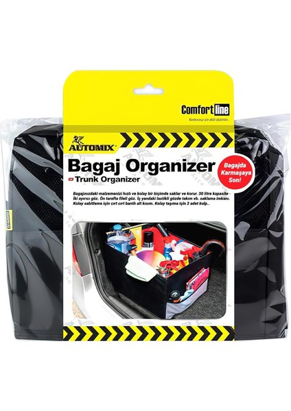 Bagaj Organizer Siyah Kırmızı