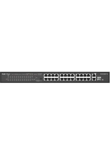 Reyee RG-ES126S-P V2 24 Port 370W 2xgigabit Uplink, 1xsfp Yönetilemez Poe Switch