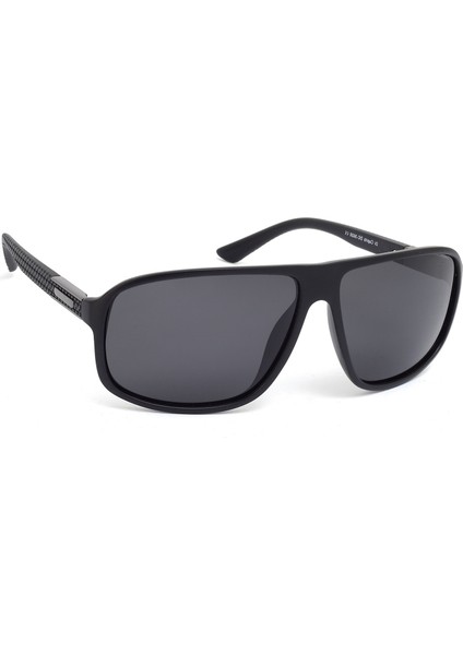 DC3020BLACK Mat Siyah Spor Model Geniş Polarize Camlı Erkek Güneş Gözlüğü
