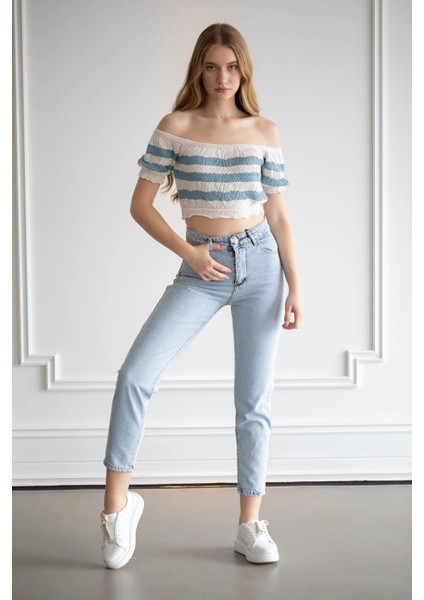 Arrow Kadın Buz Mavi Kar Yıkama Süper Skinny Fit Esnek Likralı Denim Jean Kot Pantolon