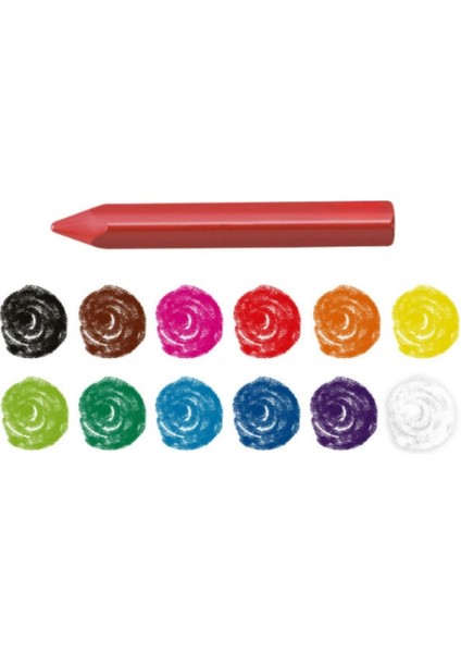 Playdoh Play Doh Extra Jumbo Crayon 12 Renk Mum Boya