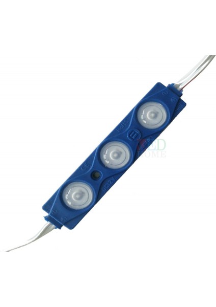 5 Adet Mavi 12V 1.5W 3 Ledli Mercekli Parmak LED Modül 2835 Smd