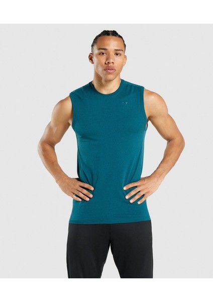 Men's Regulate Training Tank Tops Turquoise | UBGRV-7429