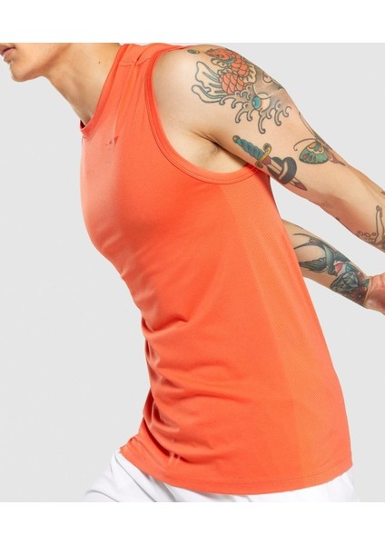 Men's Regulate Training Tank Tops Orange | LYVAF-1308