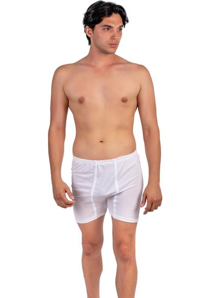 6’lı Paket Beyaz Erkek Paçalı