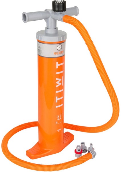 Itiwit Çift Aksiyonlu Kano El Pompası - 2 x 2,6 L - Turuncu