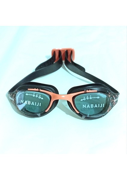 Nabaiji Şeffaf Camlı Yüzücü Gözlüğü - L Boy - Siyah / Turuncu - 100 Xbase fiyatları