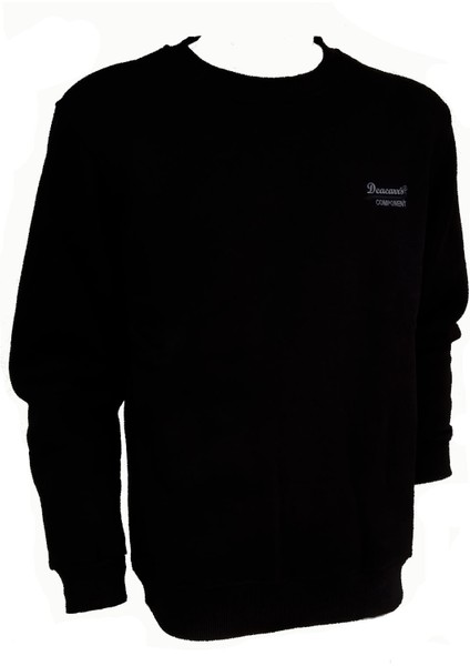 Siyah Erkek Üç Iplik Şardonlu Uzun Kollu O Yaka Sweatshirt 411