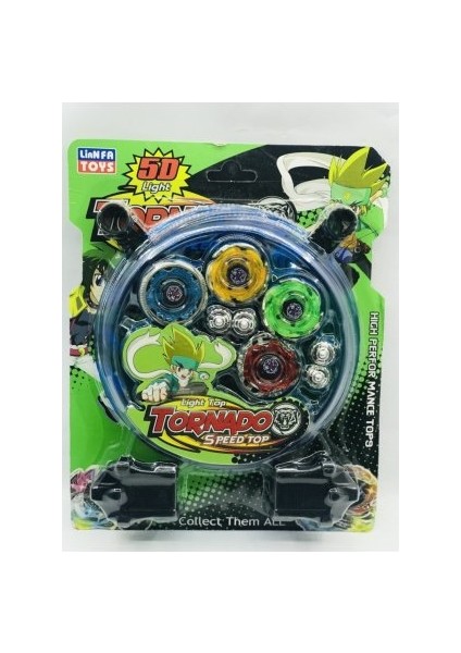 4'lü Oyuncak Beyblade 5d Arenalı Oyun Seti - Tuka